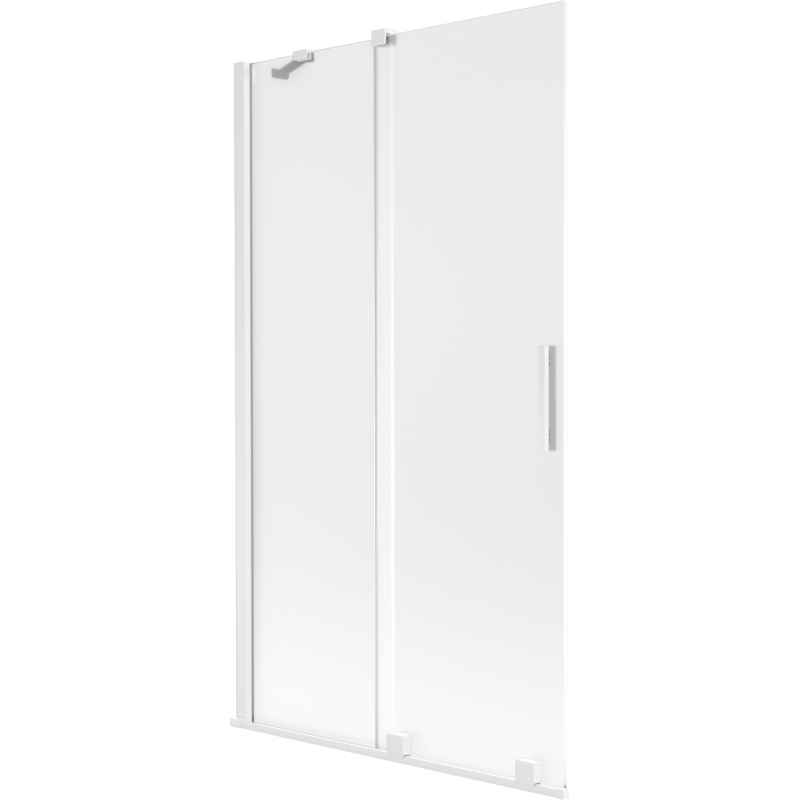 Mexen Velar parawan nawannowy 2-skrzydłowy rozsuwany 100 x 150 cm, szron, biały - 896-100-000-31-20