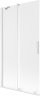 Mexen Velar parawan nawannowy 2-skrzydłowy rozsuwany 100 x 150 cm, szron, biały - 896-100-000-31-20