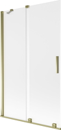 Mexen Velar parawan nawannowy 2-skrzydłowy rozsuwany 110 x 150 cm, szron, złoty - 896-110-000-31-50
