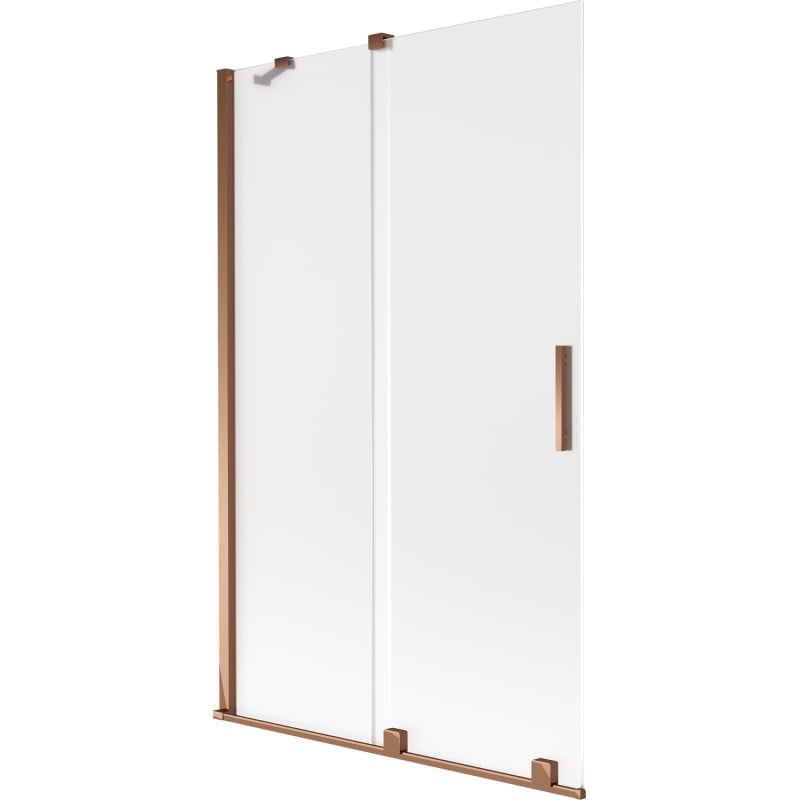 Mexen Velar parawan nawannowy 2-skrzydłowy rozsuwany 110 x 150 cm, szron, różowe złoto - 896-110-000-31-60