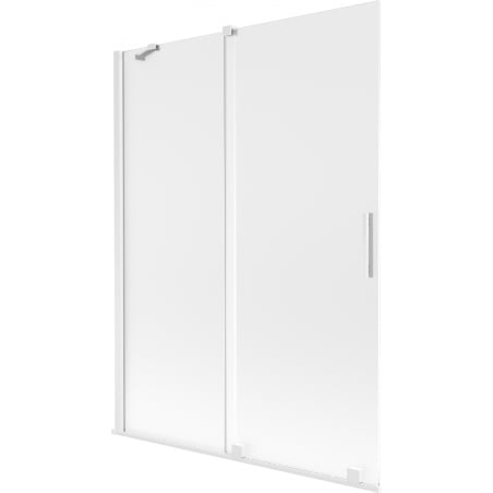 Mexen Velar parawan nawannowy 2-skrzydłowy rozsuwany 130 x 150 cm, szron, biały - 896-130-000-31-20
