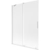 Mexen Velar parawan nawannowy 2-skrzydłowy rozsuwany 130 x 150 cm, szron, biały - 896-130-000-31-20