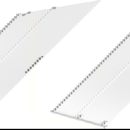 Mexen Velar parawan nawannowy 2-skrzydłowy rozsuwany 130 x 150 cm, szron, nikiel szczotkowany - 896-130-000-31-97