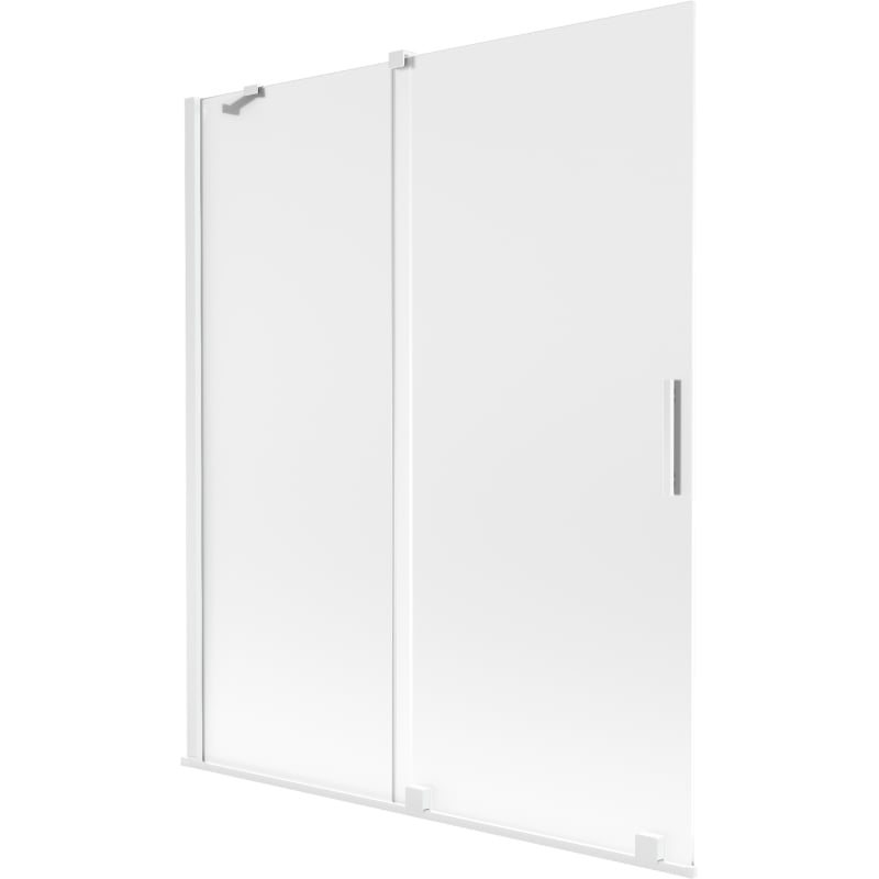 Mexen Velar parawan nawannowy 2-skrzydłowy rozsuwany 140 x 150 cm, szron, biały - 896-140-000-31-20
