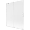 Mexen Velar parawan nawannowy 2-skrzydłowy rozsuwany 140 x 150 cm, szron, biały - 896-140-000-31-20