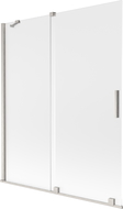 Mexen Velar parawan nawannowy 2-skrzydłowy rozsuwany 140 x 150 cm, szron, nikiel szczotkowany - 896-140-000-31-97