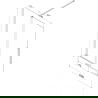 Mexen Velar parawan nawannowy 2-skrzydłowy rozsuwany 160 x 150 cm, szron, miedź szczotkowana - 896-160-000-31-65