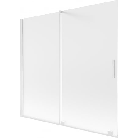 Mexen Velar parawan nawannowy 2-skrzydłowy rozsuwany 170 x 150 cm, szron, biały - 896-170-000-31-20