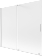 Mexen Velar parawan nawannowy 2-skrzydłowy rozsuwany 180 x 150 cm, szron, biały - 896-180-000-31-20