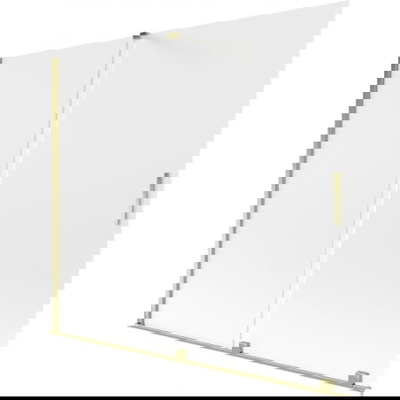 Mexen Velar parawan nawannowy 2-skrzydłowy rozsuwany 180 x 150 cm, szron, złoty - 896-180-000-31-50