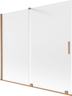 Mexen Velar parawan nawannowy 2-skrzydłowy rozsuwany 180 x 150 cm, szron, miedź szczotkowana - 896-180-000-31-65