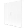 Mexen Velar Duo parawan nawannowy 2-skrzydłowy rozsuwany 150 x 150 cm, szron, biały - 896-150-000-32-20