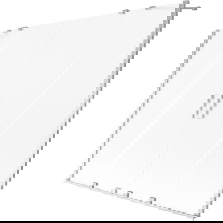 Mexen Velar Duo parawan nawannowy 2-skrzydłowy rozsuwany 180 x 150 cm, szron, chrom - 896-180-000-32-01