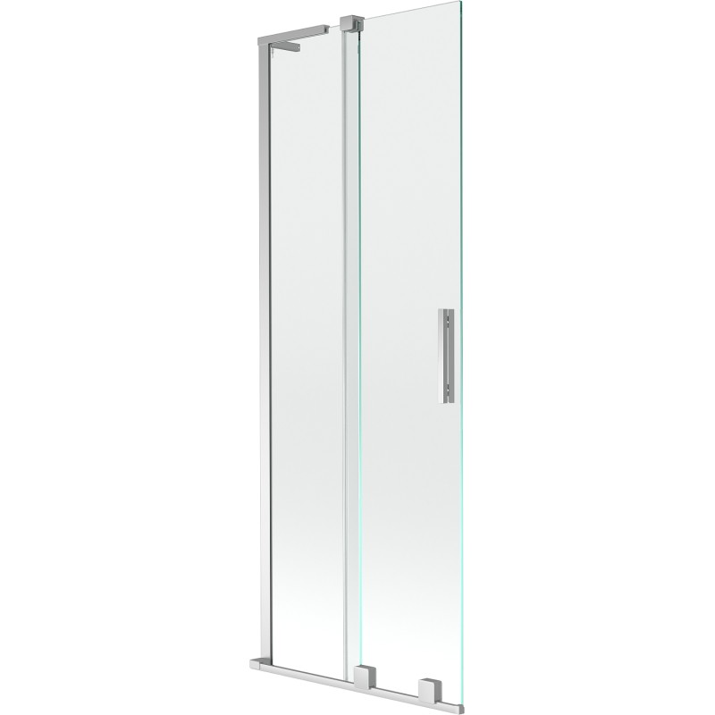 Mexen Velar L parawan nawannowy 2-skrzydłowy rozsuwany 70 x 150 cm, transparent, chrom - 896-070-003-01-01