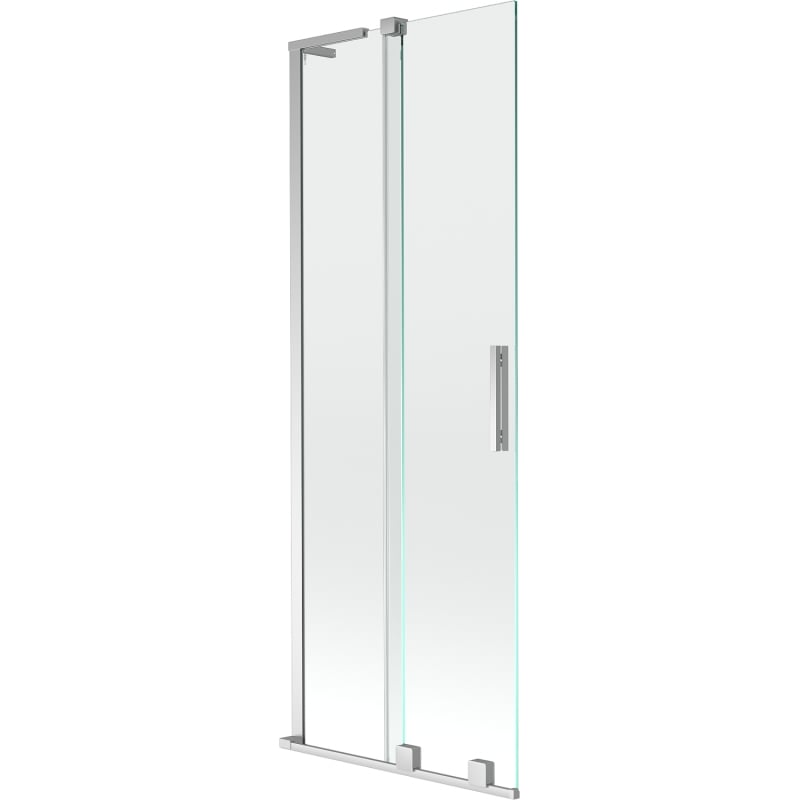 Mexen Velar L parawan nawannowy 2-skrzydłowy rozsuwany 75 x 150 cm, transparent, chrom - 896-075-003-01-01