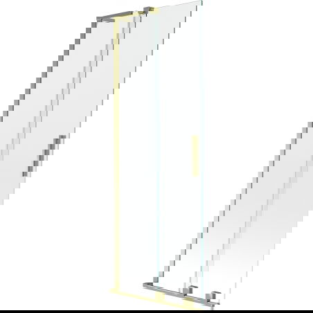 Mexen Velar L parawan nawannowy 2-skrzydłowy rozsuwany 75 x 150 cm, transparent, złoty - 896-075-003-01-50