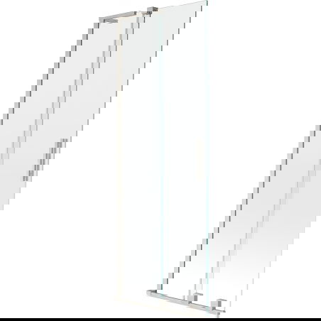 Mexen Velar L parawan nawannowy 2-skrzydłowy rozsuwany 75 x 150 cm, transparent, nikiel szczotkowany - 896-075-003-01-97
