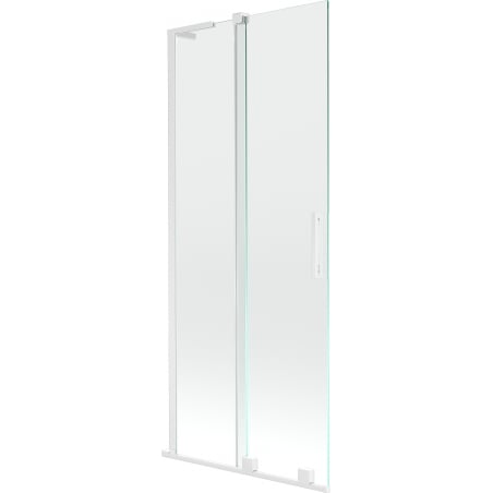 Mexen Velar L parawan nawannowy 2-skrzydłowy rozsuwany 85 x 150 cm, transparent, biały - 896-085-003-01-20