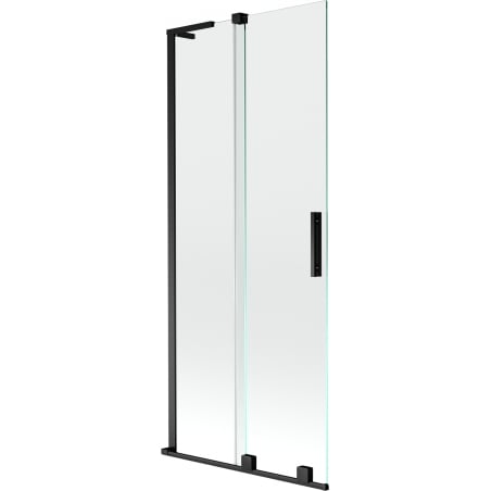 Mexen Velar L parawan nawannowy 2-skrzydłowy rozsuwany 85 x 150 cm, transparent, czarny - 896-085-003-01-70
