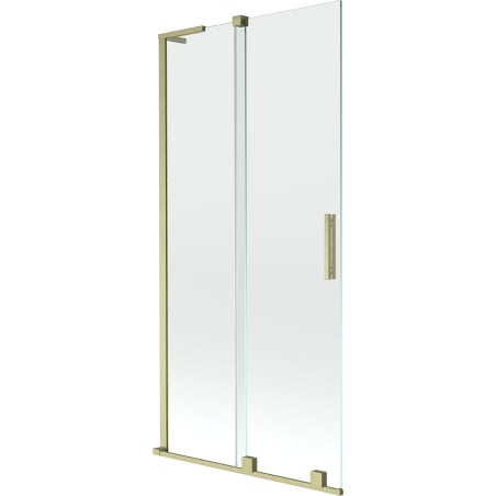 Mexen Velar L parawan nawannowy 2-skrzydłowy rozsuwany 90 x 150 cm, transparent, złoty szczotkowany - 896-090-003-01-55