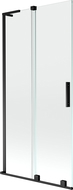Mexen Velar L parawan nawannowy 2-skrzydłowy rozsuwany 95 x 150 cm, transparent, czarny - 896-095-003-01-70