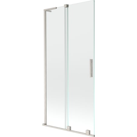 Mexen Velar L parawan nawannowy 2-skrzydłowy rozsuwany 95 x 150 cm, transparent, nikiel szczotkowany - 896-095-003-01-97