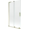 Mexen Velar L parawan nawannowy 2-skrzydłowy rozsuwany 100 x 150 cm, transparent, złoty - 896-100-003-01-50