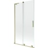 Mexen Velar L parawan nawannowy 2-skrzydłowy rozsuwany 100 x 150 cm, transparent, złoty szczotkowany - 896-100-003-01-55