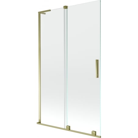 Mexen Velar L parawan nawannowy 2-skrzydłowy rozsuwany 110 x 150 cm, transparent, złoty - 896-110-003-01-50