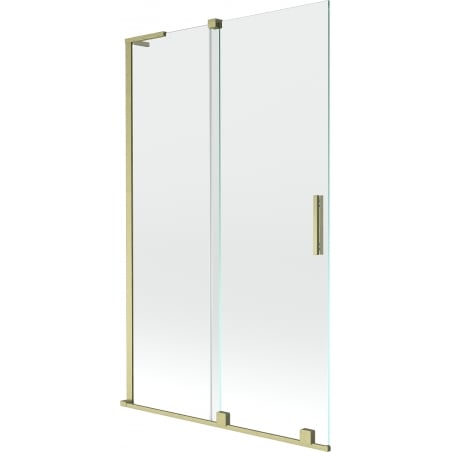 Mexen Velar L parawan nawannowy 2-skrzydłowy rozsuwany 110 x 150 cm, transparent, złoty szczotkowany - 896-110-003-01-55