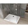 Mexen Omega kabina prysznicowa rozsuwana 120 x 100 cm, transparent, chrom + brodzik Flat - 825-120-100-01-00-4010