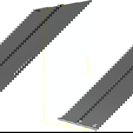 Mexen Velar L parawan nawannowy 2-skrzydłowy rozsuwany 90 x 150 cm, grafit, złoty - 896-090-003-41-50