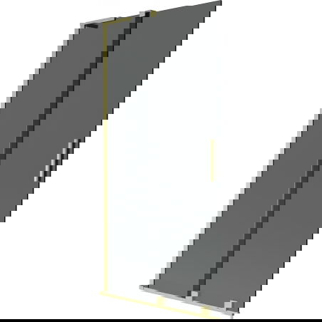 Mexen Velar L parawan nawannowy 2-skrzydłowy rozsuwany 90 x 150 cm, grafit, złoty szczotkowany - 896-090-003-41-55