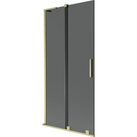 Mexen Velar L parawan nawannowy 2-skrzydłowy rozsuwany 95 x 150 cm, grafit, złoty szczotkowany - 896-095-003-41-55