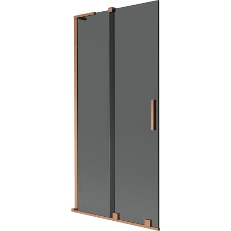 Mexen Velar L parawan nawannowy 2-skrzydłowy rozsuwany 95 x 150 cm, grafit, miedź szczotkowana - 896-095-003-41-65