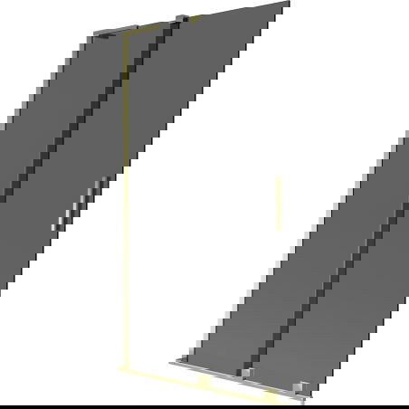Mexen Velar L parawan nawannowy 2-skrzydłowy rozsuwany 100 x 150 cm, grafit, złoty - 896-100-003-41-50