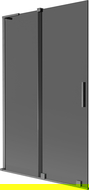 Mexen Velar L parawan nawannowy 2-skrzydłowy rozsuwany 110 x 150 cm, grafit, gun gray szczotkowany - 896-110-003-41-66