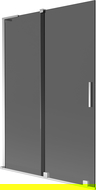 Mexen Velar L parawan nawannowy 2-skrzydłowy rozsuwany 120 x 150 cm, grafit, chrom - 896-120-003-41-01