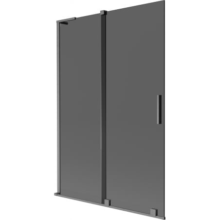 Mexen Velar L parawan nawannowy 2-skrzydłowy rozsuwany 120 x 150 cm, grafit, gun gray szczotkowany - 896-120-003-41-66