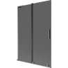 Mexen Velar L parawan nawannowy 2-skrzydłowy rozsuwany 120 x 150 cm, grafit, gun gray szczotkowany - 896-120-003-41-66
