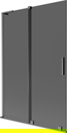 Mexen Velar L parawan nawannowy 2-skrzydłowy rozsuwany 120 x 150 cm, grafit, gun gray szczotkowany - 896-120-003-41-66