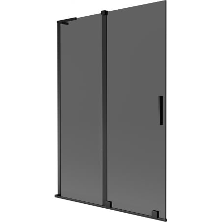 Mexen Velar L parawan nawannowy 2-skrzydłowy rozsuwany 120 x 150 cm, grafit, czarny - 896-120-003-41-70