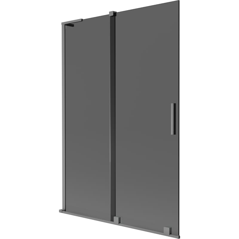 Mexen Velar L parawan nawannowy 2-skrzydłowy rozsuwany 120 x 150 cm, grafit, gun metal - 896-120-003-41-95