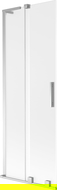 Mexen Velar L parawan nawannowy 2-skrzydłowy rozsuwany 70 x 150 cm, szron, chrom - 896-070-003-31-01