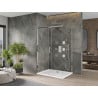 Mexen Omega kabina prysznicowa rozsuwana 130 x 90 cm, transparent, chrom + brodzik Flat - 825-130-090-01-00-4010