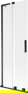 Mexen Velar L parawan nawannowy 2-skrzydłowy rozsuwany 70 x 150 cm, szron, czarny - 896-070-003-31-70