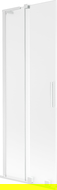 Mexen Velar L parawan nawannowy 2-skrzydłowy rozsuwany 75 x 150 cm, szron, biały - 896-075-003-31-20