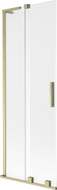 Mexen Velar L parawan nawannowy 2-skrzydłowy rozsuwany 75 x 150 cm, szron, złoty szczotkowany - 896-075-003-31-55