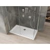 Mexen Omega kabina prysznicowa rozsuwana 140 x 70 cm, transparent, chrom + brodzik Flat - 825-140-070-01-00-4010