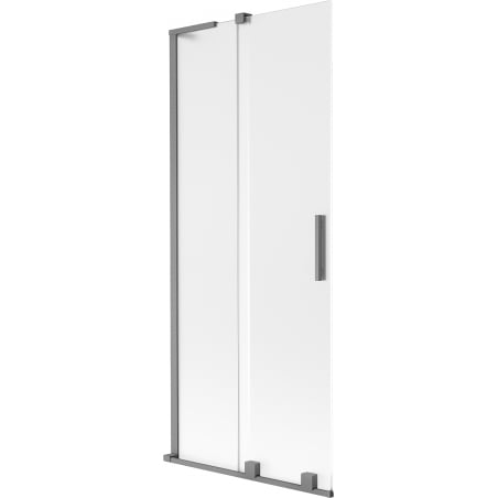 Mexen Velar L parawan nawannowy 2-skrzydłowy rozsuwany 80 x 150 cm, szron, gun metal - 896-080-003-31-95
